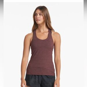 Vuori Lux Performance Tank in Chestnut Heather Size XL Retail $49